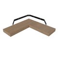 Designs Of Distinction 10" X 30" X 30" Furniture Grade Corner Floating Shelf - Alder 01MFL103030AL1